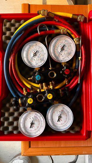 Juego Manómetros Refrigeración 4 Vías