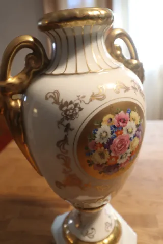 Jarrón Gerold Porzellan Tettau Bavaria