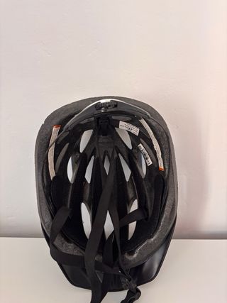 Casco de bicicleta Trek azul y plateado