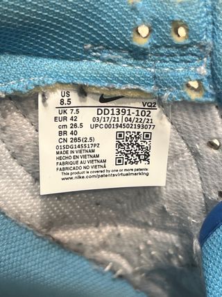 Nike Dunk Low University Blue 43 1/3 Originales