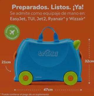Maleta infantil Trunki azul y verde