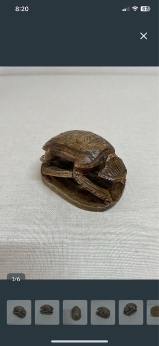 Escarabajo Egipcio de Piedra Tallada