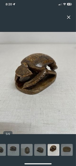 Escarabajo Egipcio de Piedra Tallada