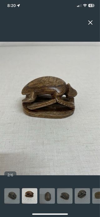 Escarabajo Egipcio de Piedra Tallada