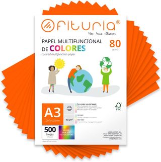 Paquete de folios A3 de 80gr con 250 Hojas Blancas