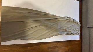 Vestido halter Zara verde gris talla única
