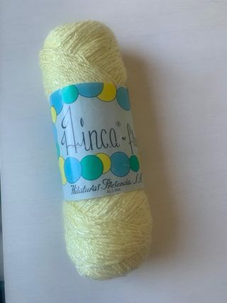 4 ovillos hilo HINCA FLAMÉ-amarillo