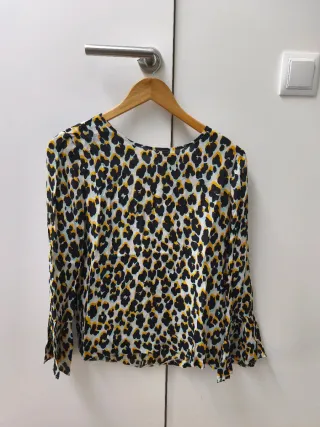 Blusa Samsoe Talla XS Estampado Leopardo