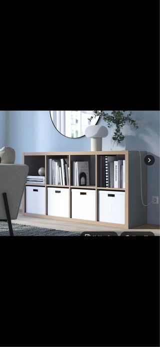 Scaffale modulare Ikea KALLAX grigio effetto legno