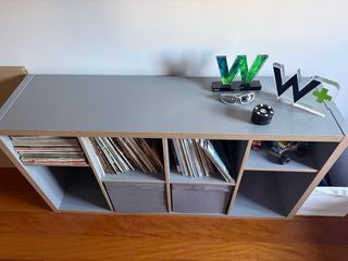 Scaffale modulare Ikea KALLAX grigio effetto legno