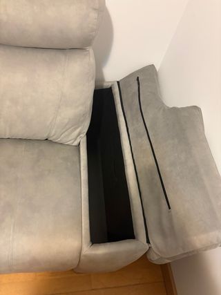 Sofá 3 plazas gris 210x100