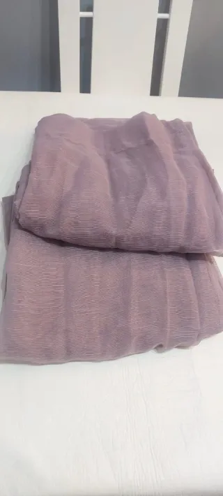 Juego 2 cortinas moradas