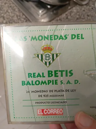 Moneda Plata 925 Real Betis Balompié.