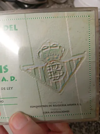 Moneda Plata 925 Real Betis Balompié.