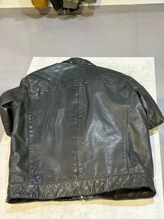 Chaqueta Piel Quiksilver Negra