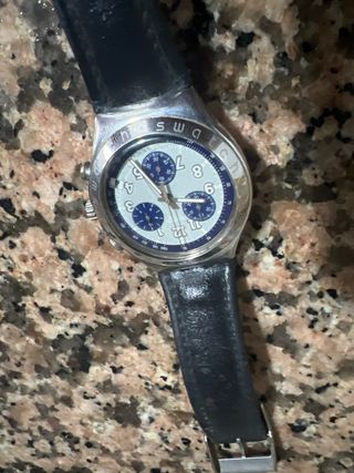 Reloj Swatch Cronógrafo Negro/Plateado