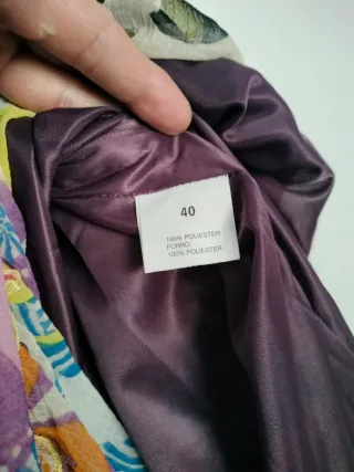 Vestido gasa estampado largo