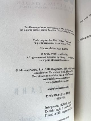 #532 Trilogía de la Nueva República (Timothy Zahn)