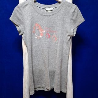 Camiseta Snoopy H&M Gris y Rosa