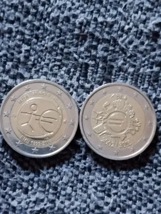 Dos monedas de Belgica