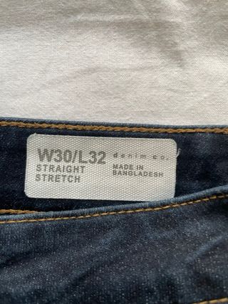 Jeans Rectos Denim Co. Hombre Azul