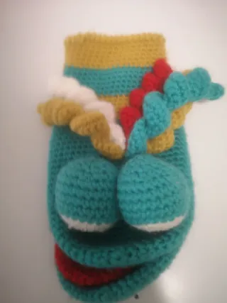 Títere de ganchillo ojos grandes