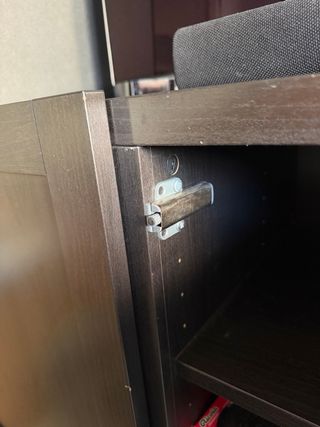 Mueble TV Ikea BESTA Negro/Marrón Madera/ Aparador