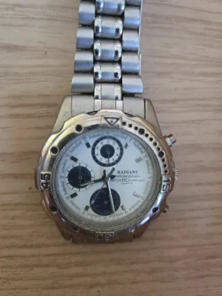 Reloj Cronógrafo Deportivo Plata Negro