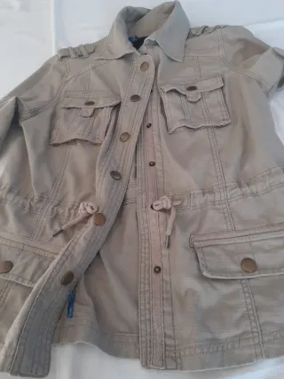 Caban donna cotone beige taglia S