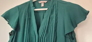 Blusa Verde Manga Corta H&M