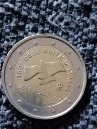 Moneda 2€ Italia 150 años Unificación 2011