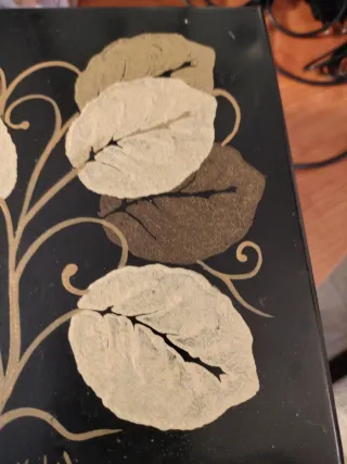 Cofre madera pintado a mano