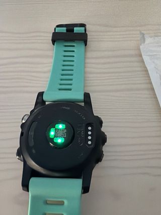 Garmin 3HR Zafiro Reloj Inteligente Verde/Plata