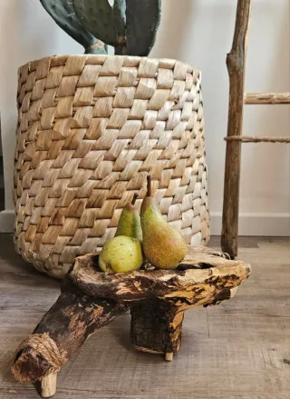 Tavolino tronco legno rustico