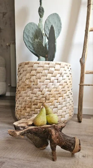 Tavolino tronco legno rustico