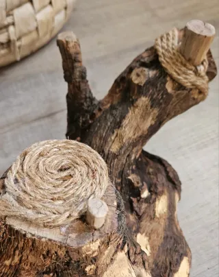 Tavolino tronco legno rustico