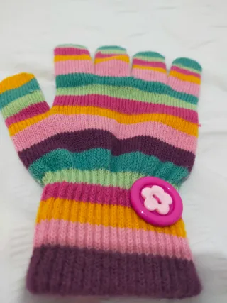 Guantes de rayas coloridos