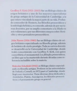 NUEVO Los filósofos presocráticos. Historia crític