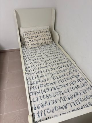 Cama infantil blanca ikea de 70 a 180