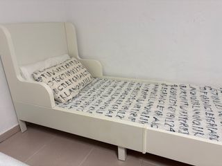 Cama infantil blanca ikea de 70 a 180