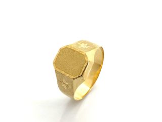 E1805179-163 Anillo Sello Oro 18k