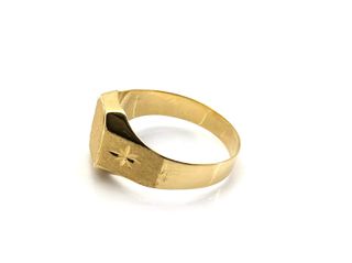 E1805179-163 Anillo Sello Oro 18k
