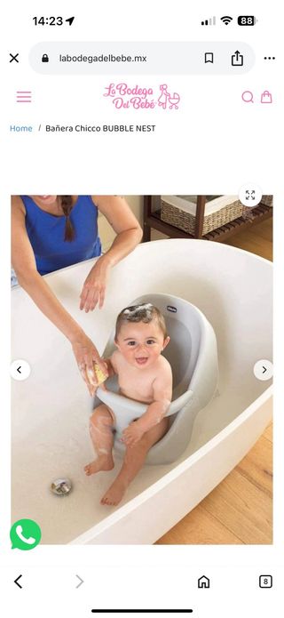 Bañera Chicco Bubble Nest Azul