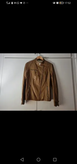 Chaqueta de piel natural marrón