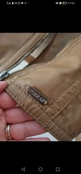 Chaqueta de piel natural marrón