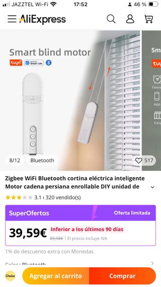 Motore per persiane in tessuto