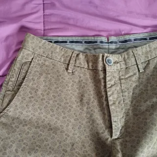 Pantalón Massimo Dutti 98% algodón vestir talla 40