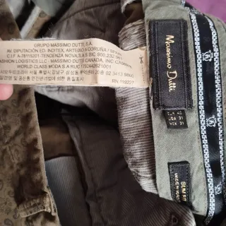 Pantalón Massimo Dutti 98% algodón vestir talla 40