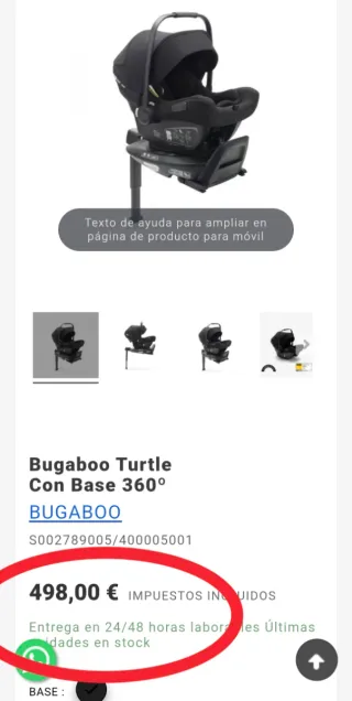 Bugaboo Grupo 0 + Base Giratoria 360