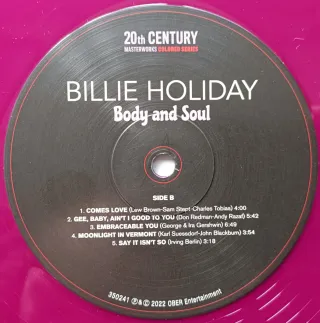 Billie Holiday - Body and Soul (Vinilo Jazz, 2022)